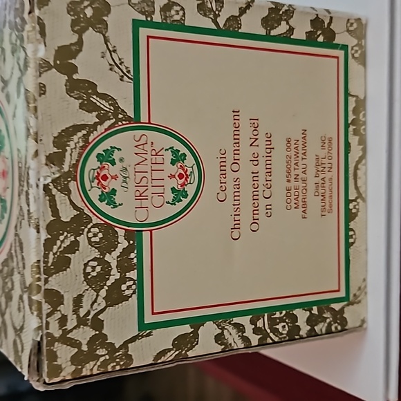 Christmas Glitter Ceramic Christmas Holiday Ornament - Picture 2 of 4